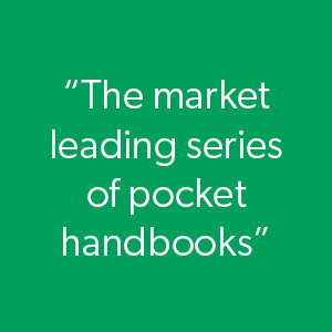 “The market leading series of pocket handbooks” on a solid green background.
